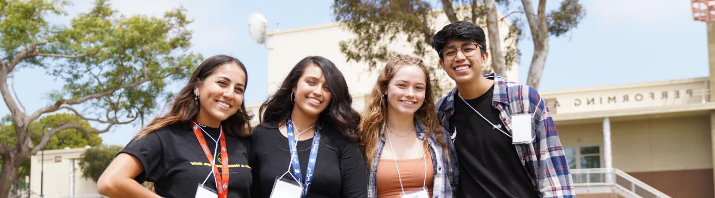 4 ventura college students standing outside